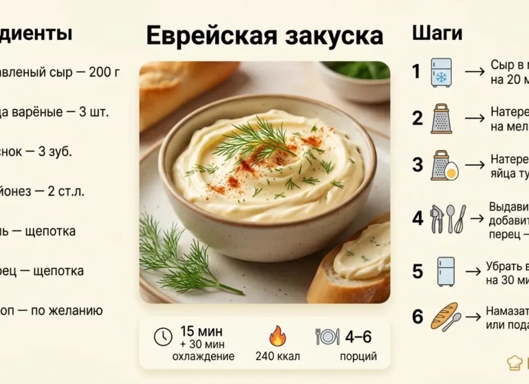 Таблица калорийности и БЖУ закусок